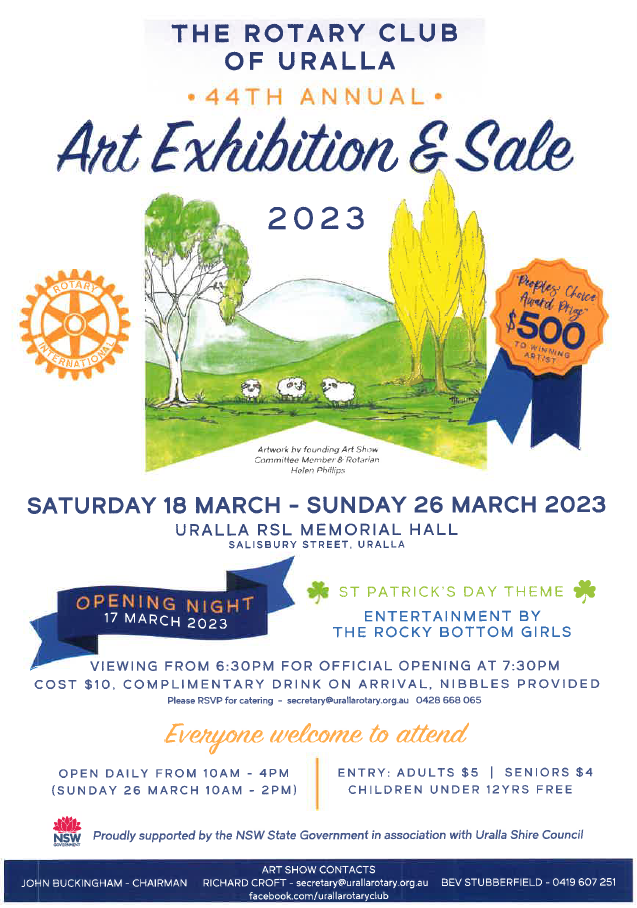 44th Rotary Art Exhibition Uralla Visitor Information Centre